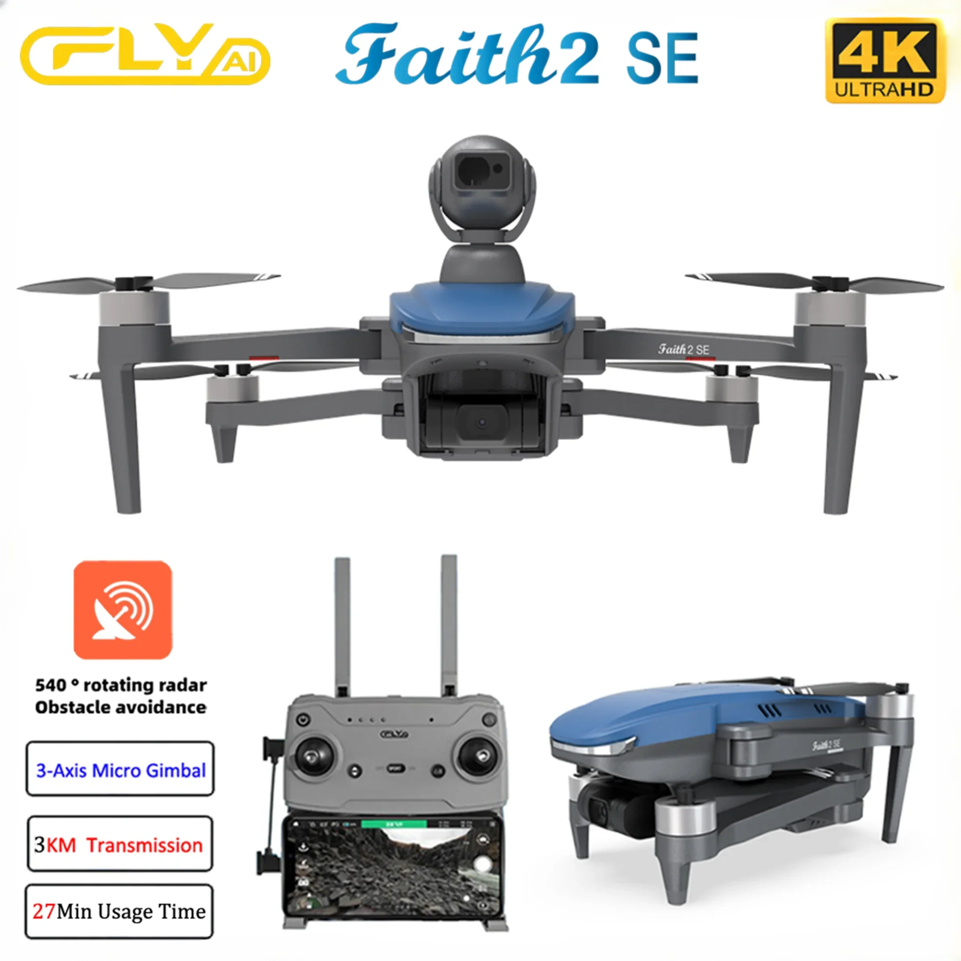 Drone Vs Rc Helicopter - Faith 2 SE With 540° Obstacle