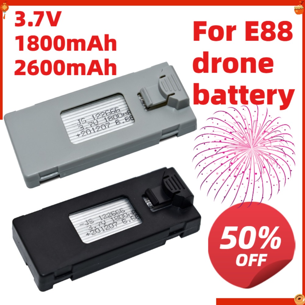 3.7v 1800mAh 2600mAh Remote Co - Drone E88 Rc Quadcopter recension och pris