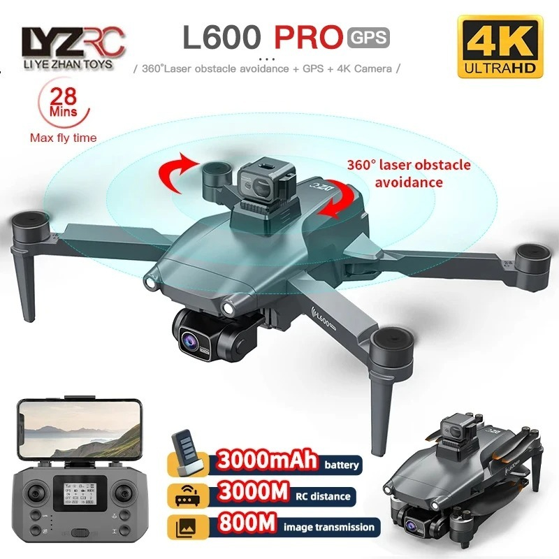 L600 PRO RC Drone 4K HD Dual C - Drone Vs Rc Helicopter recension och pris