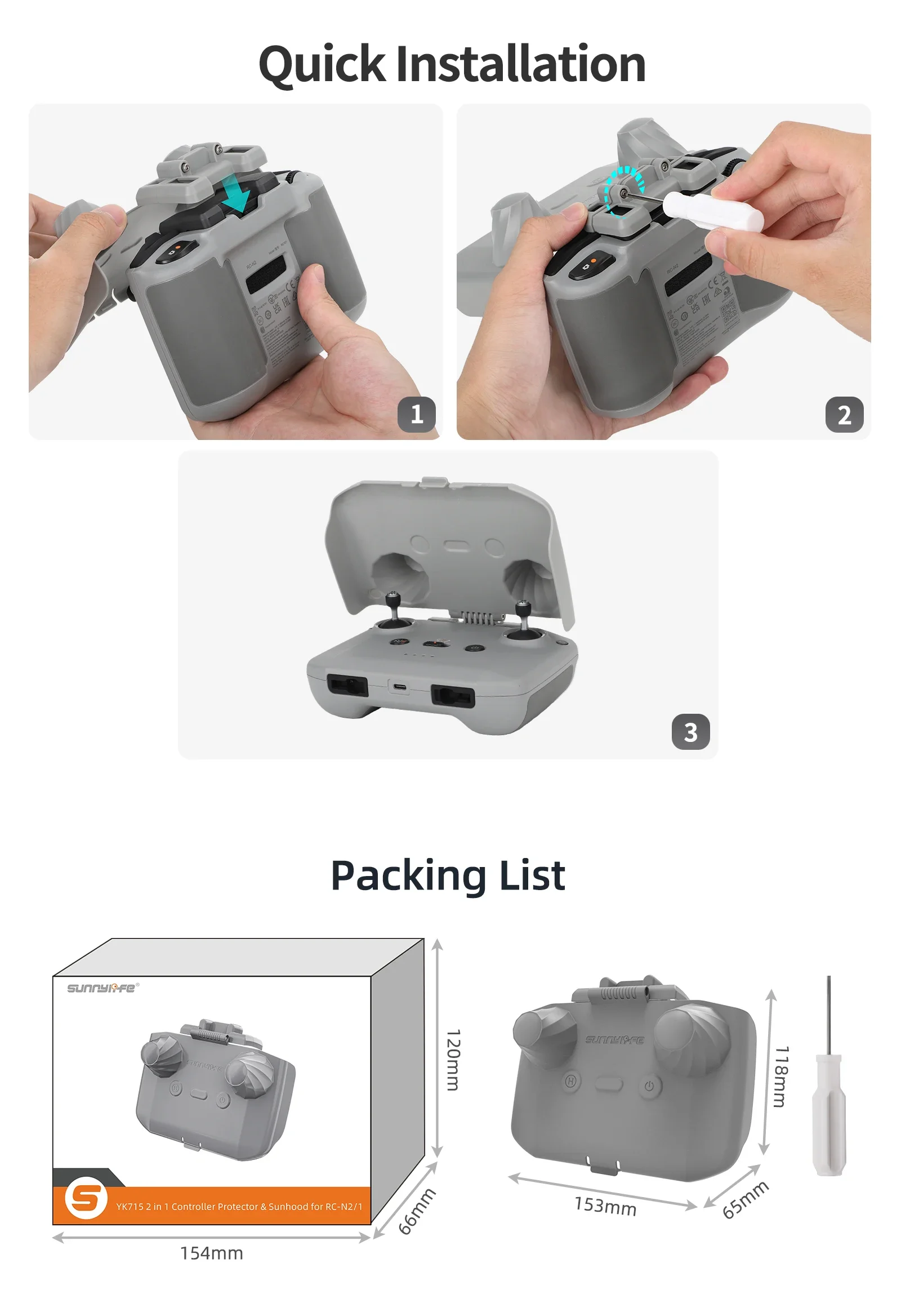 2 in 1 Controller Protector Su - Drone Dji Rc Mini recension och pris