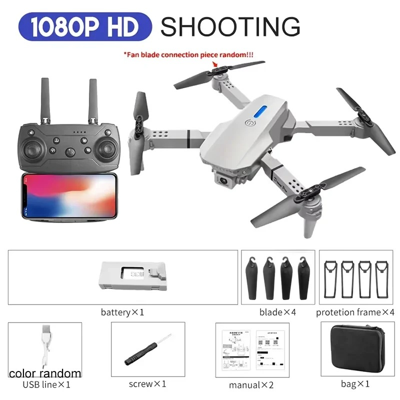 E88 Foldable Helicopter RC Dro - Drone E88 Rc Quadcopter recension och pris