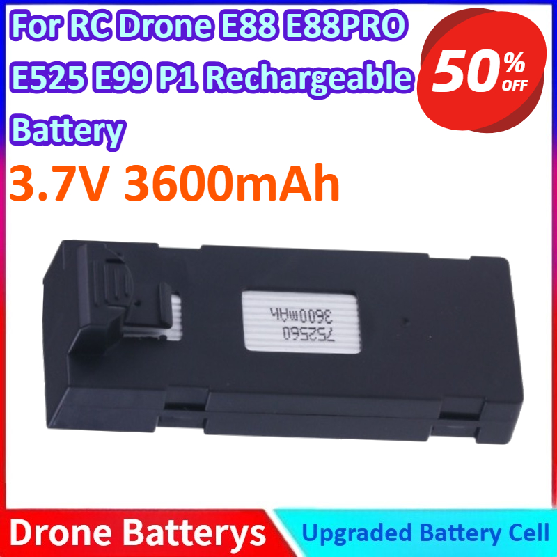 3.7V 3600mAh New Li-ion Batter - Drone E88 Rc Quadcopter recension och pris