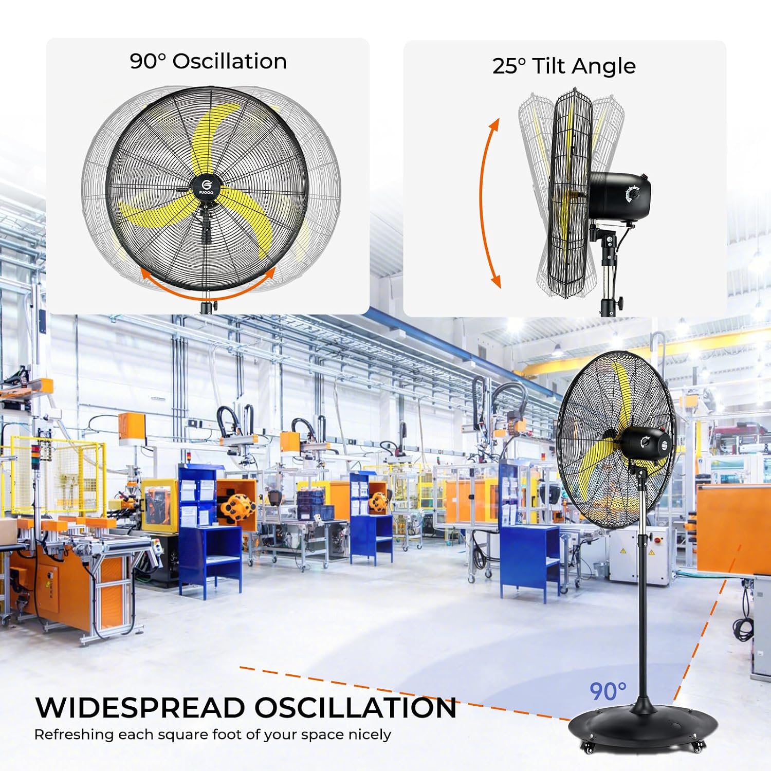24'' Outdoor Oscillating Pedes - Brushless Motor recension och pris