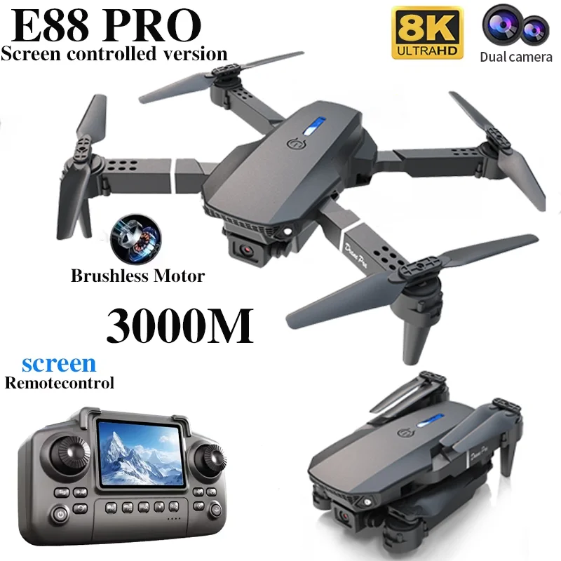 E88 PRO Drone with screen 4K H - Drone E88 Rc Quadcopter recension och pris